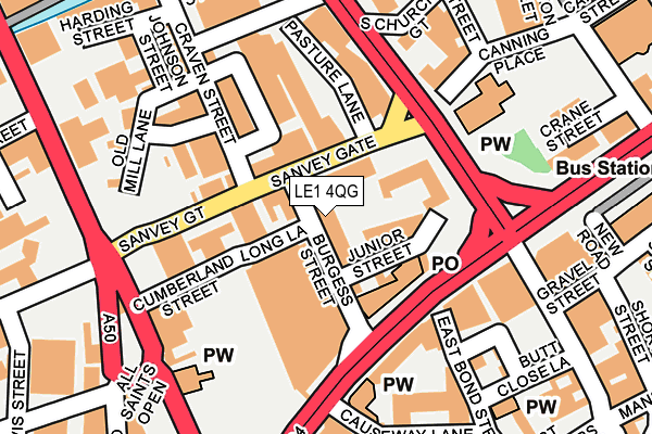 LE1 4QG map - OS OpenMap – Local (Ordnance Survey)