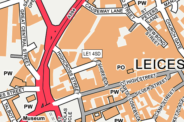 LE1 4SD map - OS OpenMap – Local (Ordnance Survey)