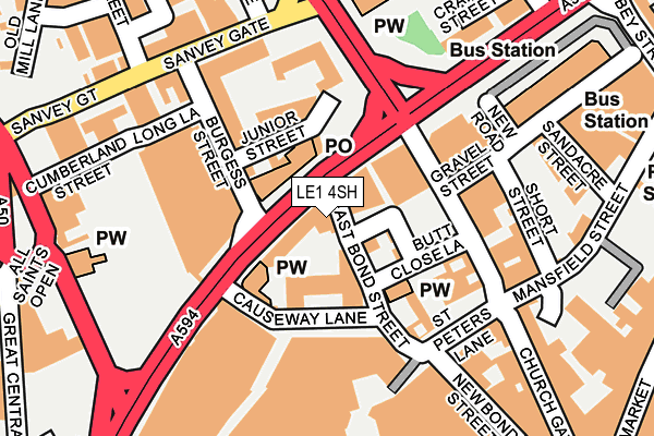 LE1 4SH map - OS OpenMap – Local (Ordnance Survey)