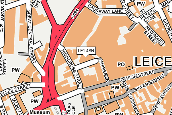 LE1 4SN map - OS OpenMap – Local (Ordnance Survey)