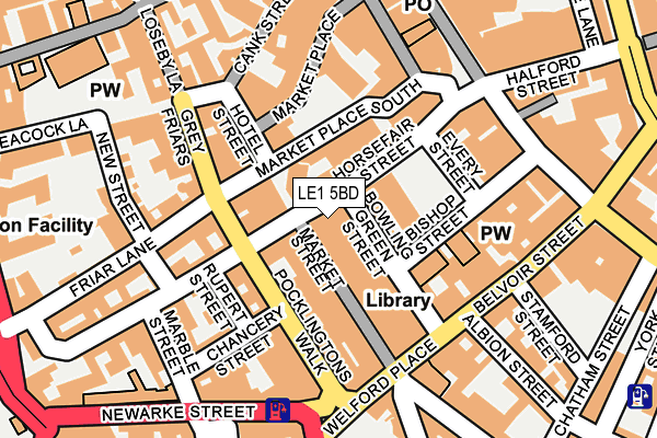 LE1 5BD map - OS OpenMap – Local (Ordnance Survey)
