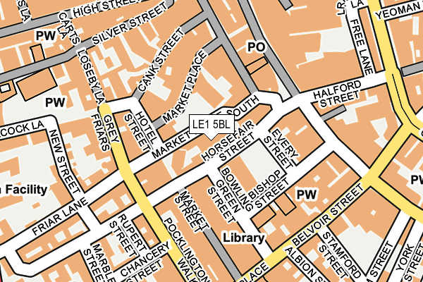 LE1 5BL map - OS OpenMap – Local (Ordnance Survey)