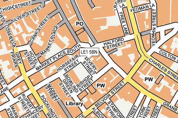 LE1 5BN map - OS OpenMap – Local (Ordnance Survey)