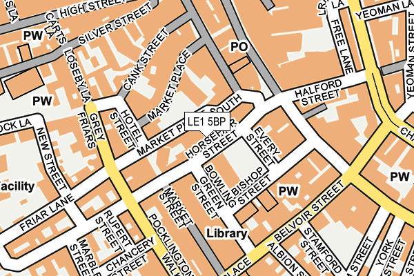 LE1 5BP map - OS OpenMap – Local (Ordnance Survey)