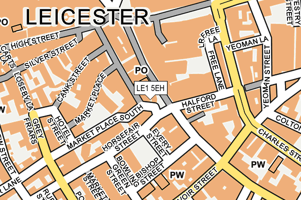 LE1 5EH map - OS OpenMap – Local (Ordnance Survey)