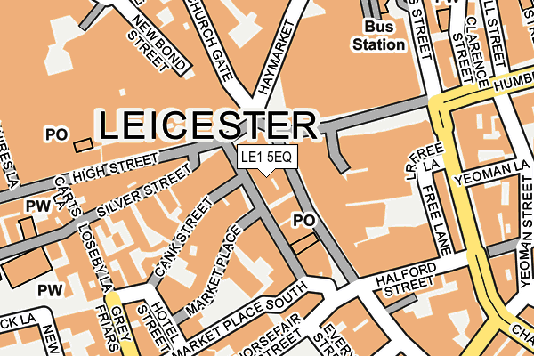 LE1 5EQ map - OS OpenMap – Local (Ordnance Survey)