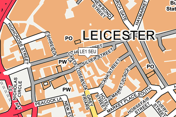 LE1 5EU map - OS OpenMap – Local (Ordnance Survey)