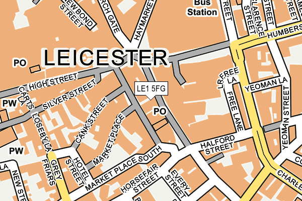 LE1 5FG map - OS OpenMap – Local (Ordnance Survey)