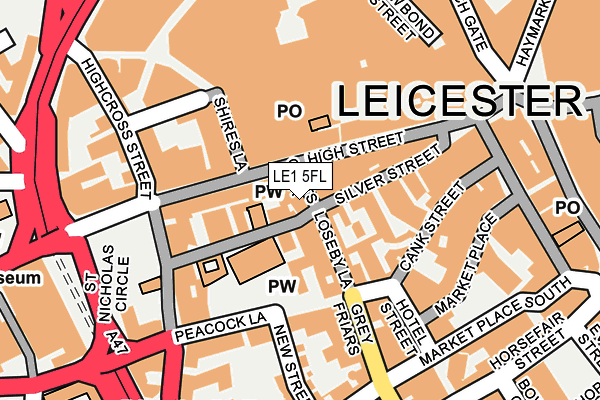 LE1 5FL map - OS OpenMap – Local (Ordnance Survey)