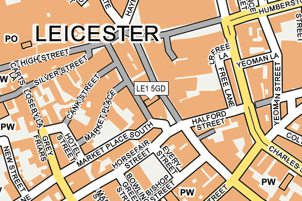 LE1 5GD map - OS OpenMap – Local (Ordnance Survey)