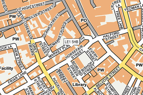 LE1 5HB map - OS OpenMap – Local (Ordnance Survey)