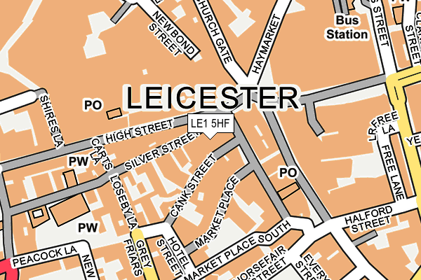 LE1 5HF map - OS OpenMap – Local (Ordnance Survey)