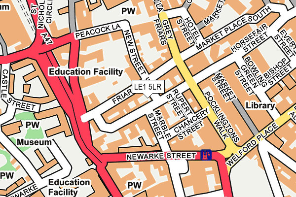 LE1 5LR map - OS OpenMap – Local (Ordnance Survey)