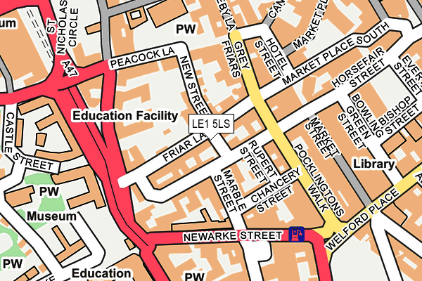 LE1 5LS map - OS OpenMap – Local (Ordnance Survey)