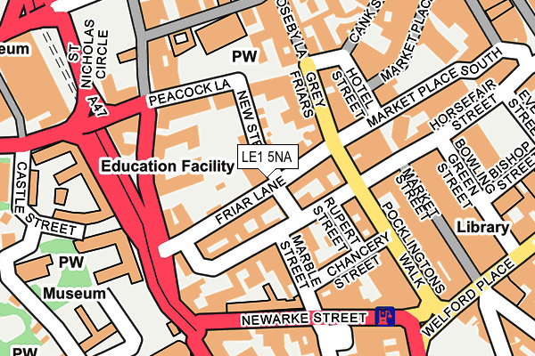 LE1 5NA map - OS OpenMap – Local (Ordnance Survey)