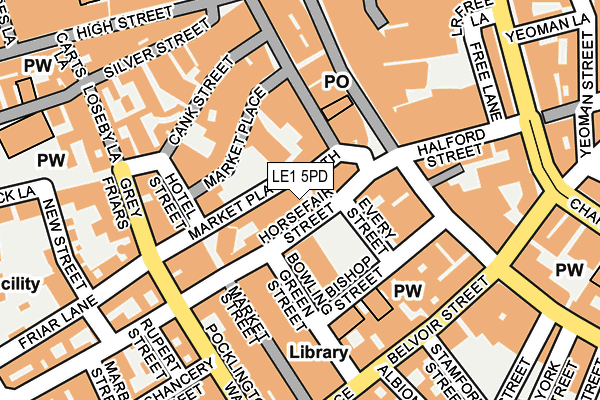 LE1 5PD map - OS OpenMap – Local (Ordnance Survey)