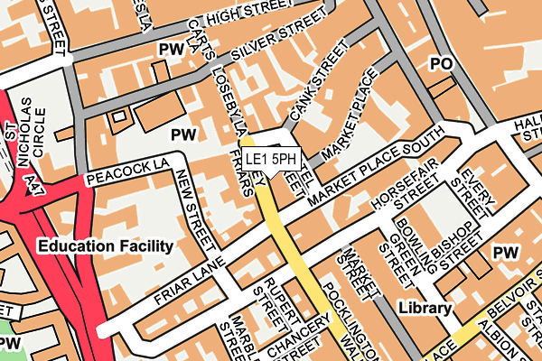 LE1 5PH map - OS OpenMap – Local (Ordnance Survey)