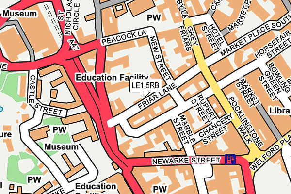 LE1 5RB map - OS OpenMap – Local (Ordnance Survey)