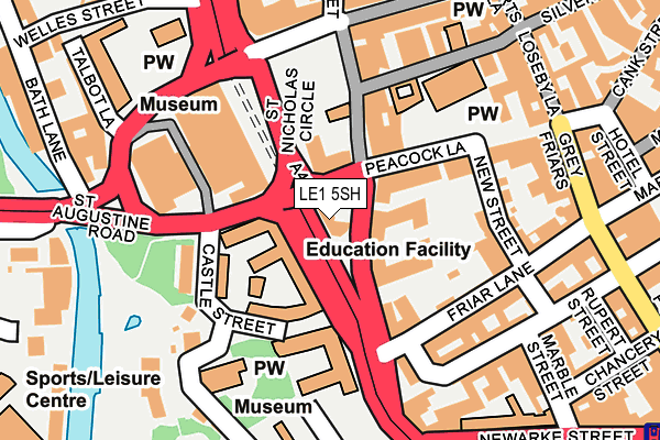 LE1 5SH map - OS OpenMap – Local (Ordnance Survey)