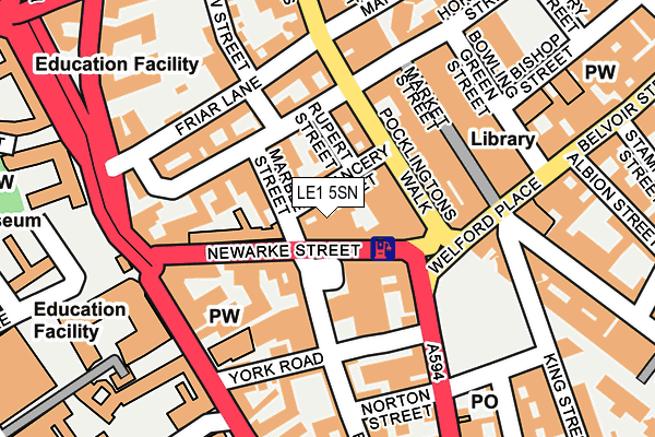 LE1 5SN map - OS OpenMap – Local (Ordnance Survey)