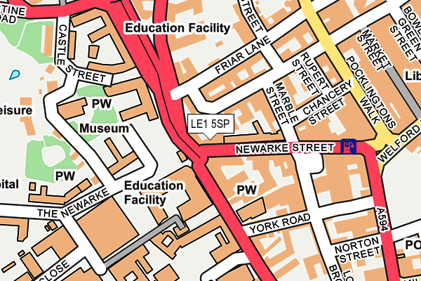 LE1 5SP map - OS OpenMap – Local (Ordnance Survey)