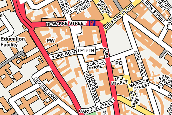 LE1 5TH map - OS OpenMap – Local (Ordnance Survey)
