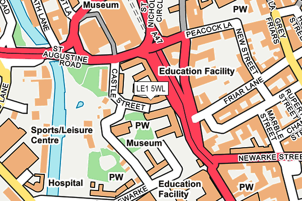 LE1 5WL map - OS OpenMap – Local (Ordnance Survey)