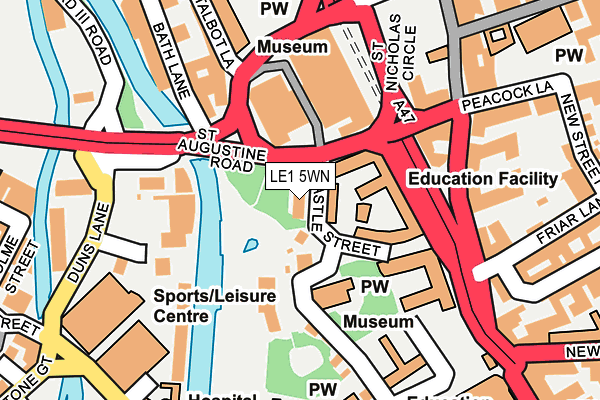 LE1 5WN map - OS OpenMap – Local (Ordnance Survey)