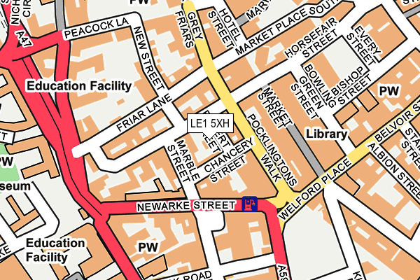 LE1 5XH map - OS OpenMap – Local (Ordnance Survey)