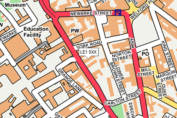 LE1 5XX map - OS OpenMap – Local (Ordnance Survey)