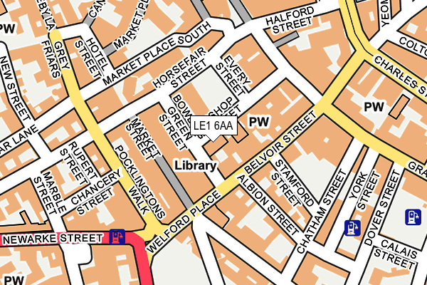 LE1 6AA map - OS OpenMap – Local (Ordnance Survey)