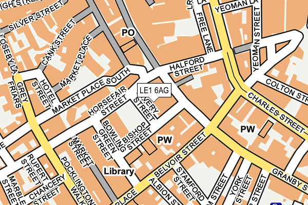 LE1 6AG map - OS OpenMap – Local (Ordnance Survey)