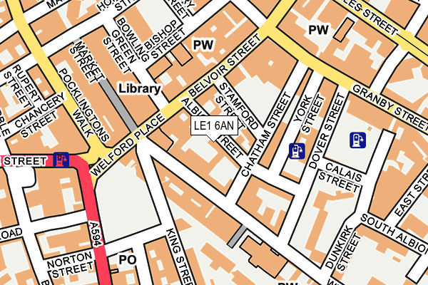 LE1 6AN map - OS OpenMap – Local (Ordnance Survey)