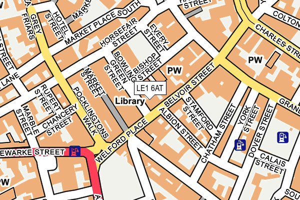 LE1 6AT map - OS OpenMap – Local (Ordnance Survey)