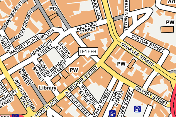 LE1 6EH map - OS OpenMap – Local (Ordnance Survey)