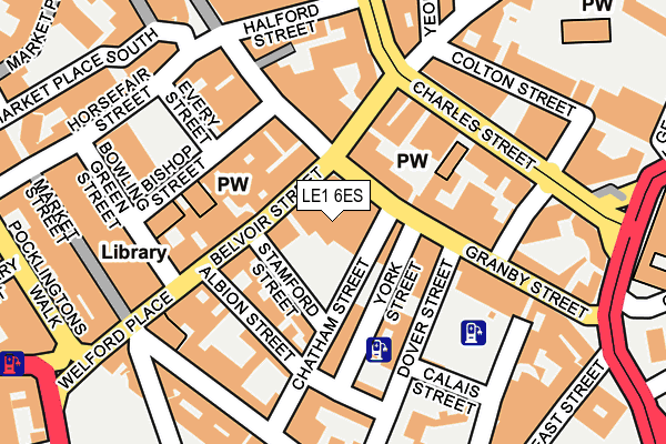 LE1 6ES map - OS OpenMap – Local (Ordnance Survey)