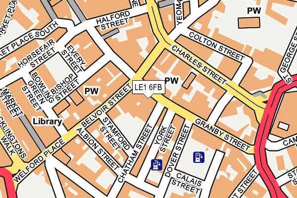 LE1 6FB map - OS OpenMap – Local (Ordnance Survey)