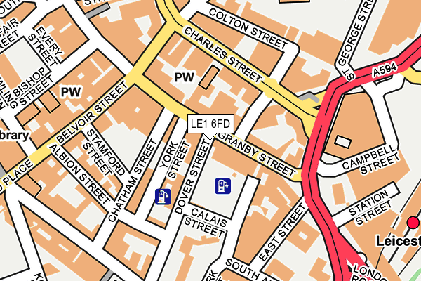 LE1 6FD map - OS OpenMap – Local (Ordnance Survey)