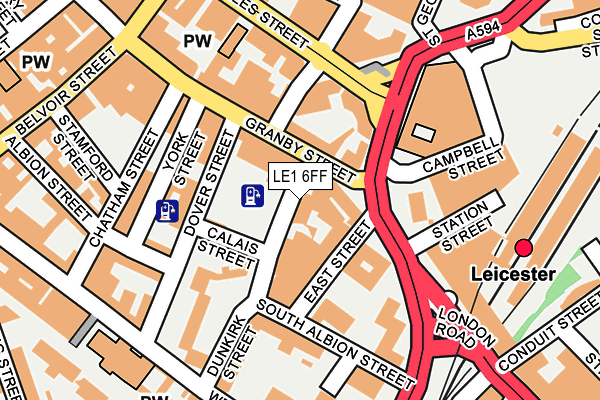 LE1 6FF map - OS OpenMap – Local (Ordnance Survey)
