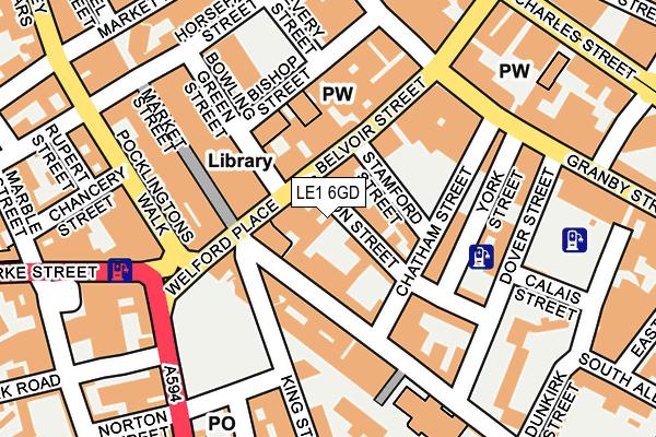 LE1 6GD map - OS OpenMap – Local (Ordnance Survey)
