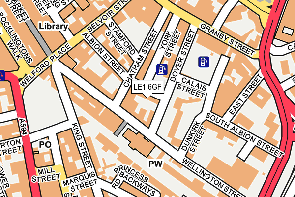 LE1 6GF map - OS OpenMap – Local (Ordnance Survey)