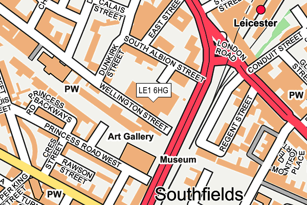 LE1 6HG map - OS OpenMap – Local (Ordnance Survey)