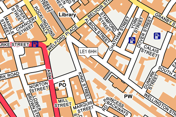LE1 6HH map - OS OpenMap – Local (Ordnance Survey)