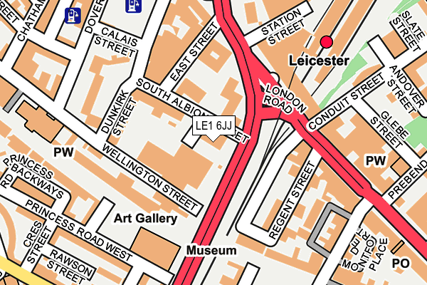 LE1 6JJ map - OS OpenMap – Local (Ordnance Survey)