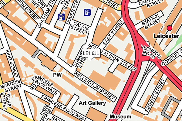 LE1 6JL map - OS OpenMap – Local (Ordnance Survey)