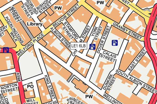 LE1 6LB map - OS OpenMap – Local (Ordnance Survey)