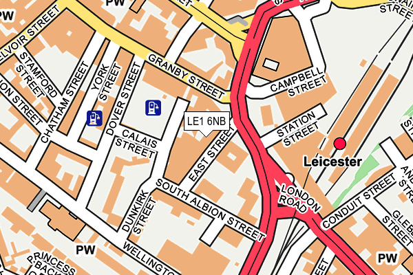 LE1 6NB map - OS OpenMap – Local (Ordnance Survey)