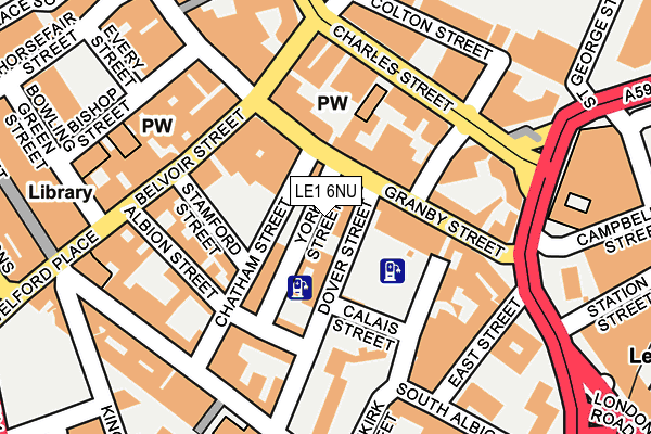 LE1 6NU map - OS OpenMap – Local (Ordnance Survey)