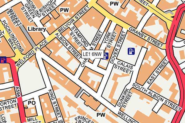LE1 6NW map - OS OpenMap – Local (Ordnance Survey)