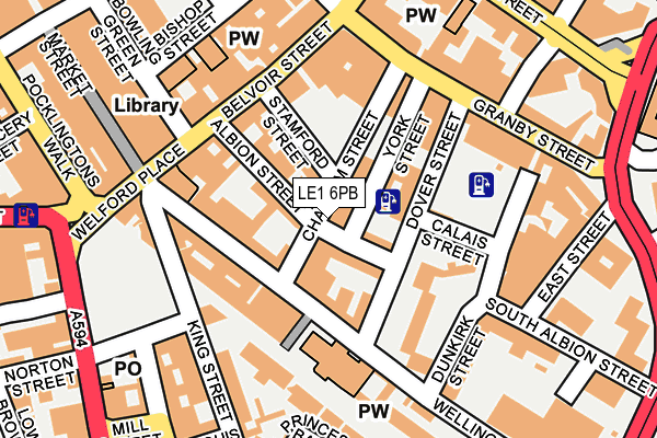 LE1 6PB map - OS OpenMap – Local (Ordnance Survey)
